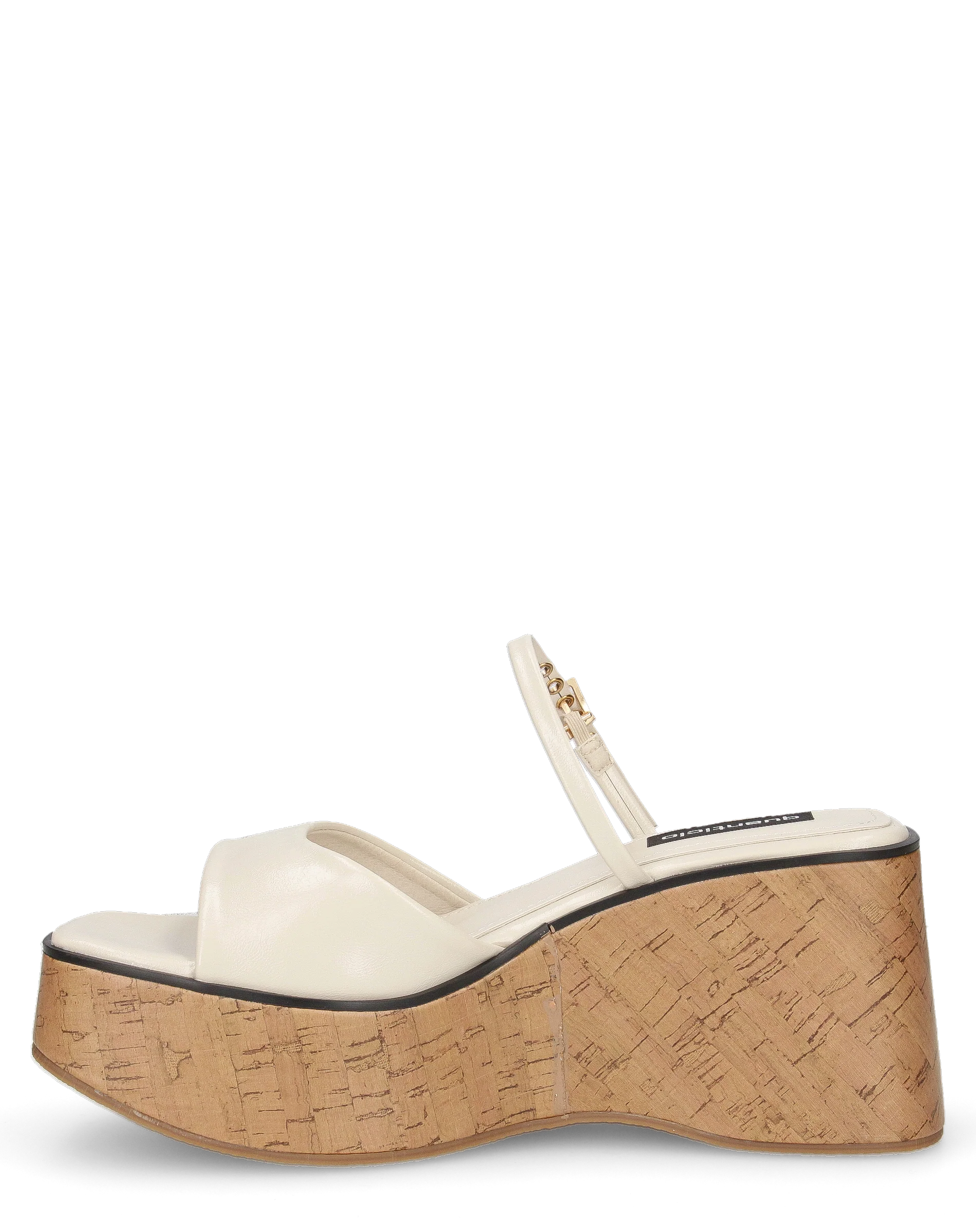 NAILA - sandali platform beige con suola effetto sughero e cinturino regolabile - Image 6