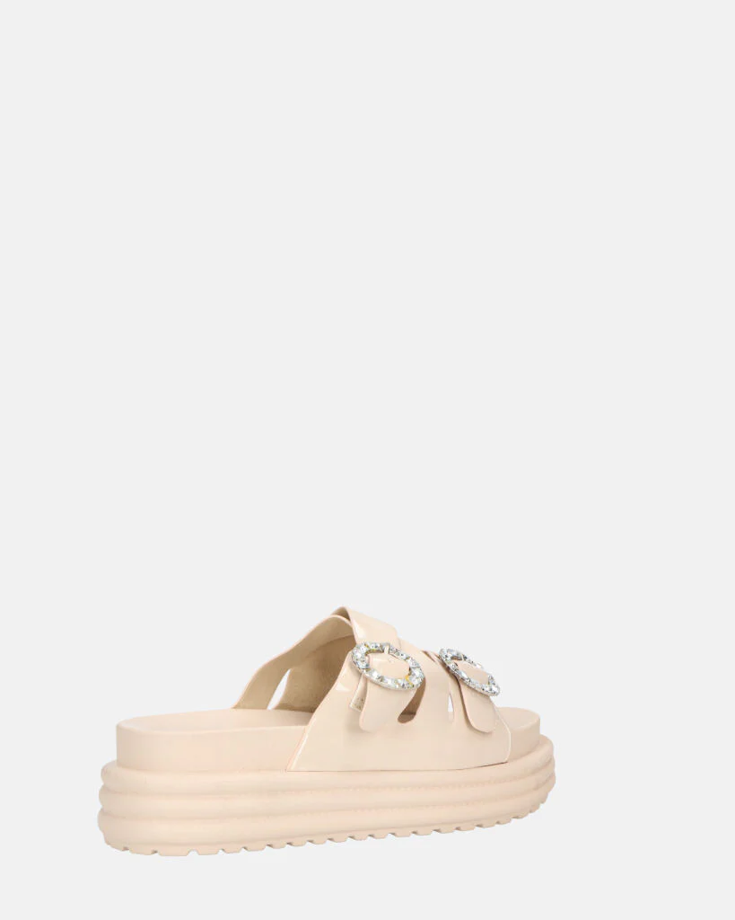 NIVI - sandali platform in glassy beige - Image 15