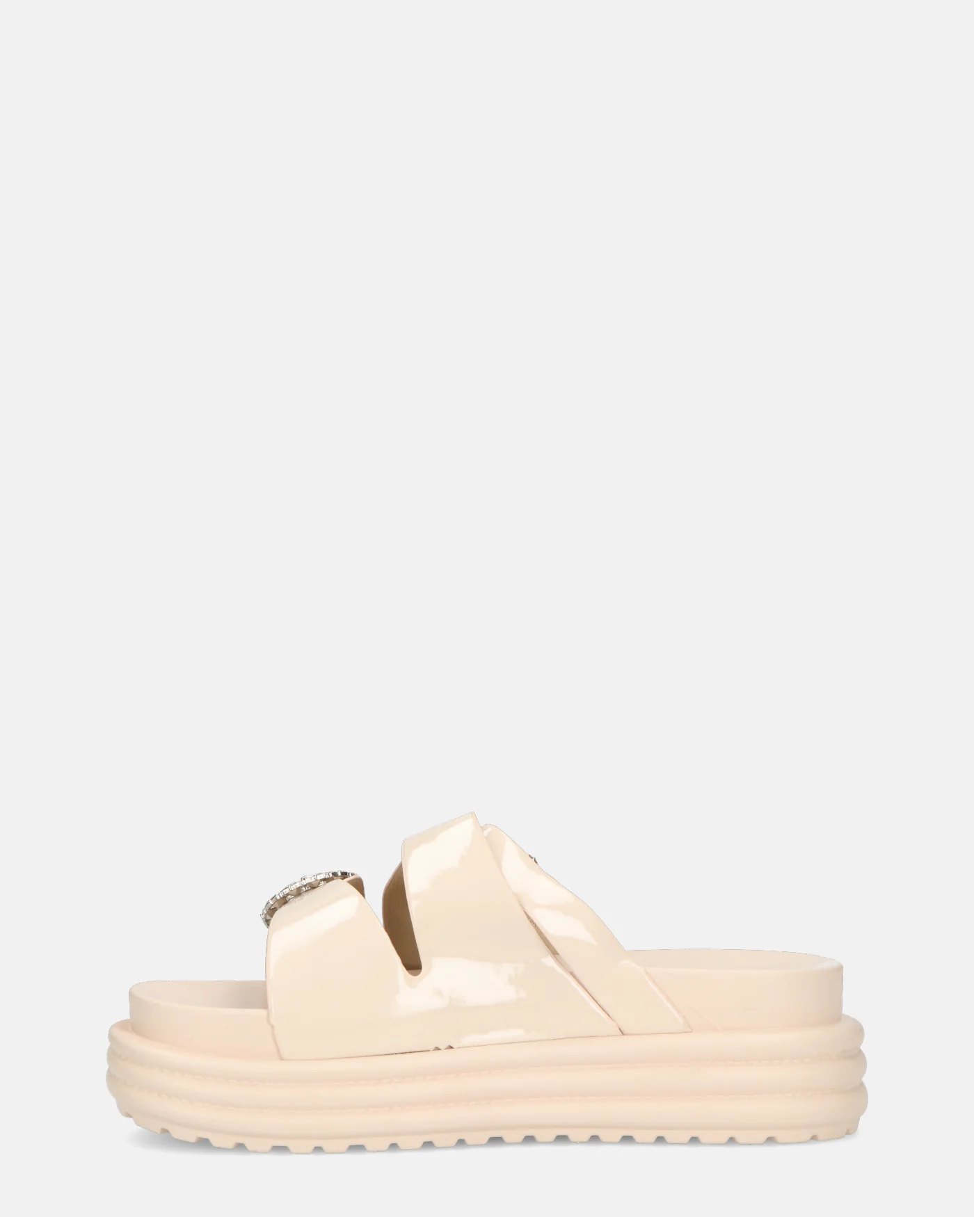 NIVI - sandali platform in glassy beige - Image 3