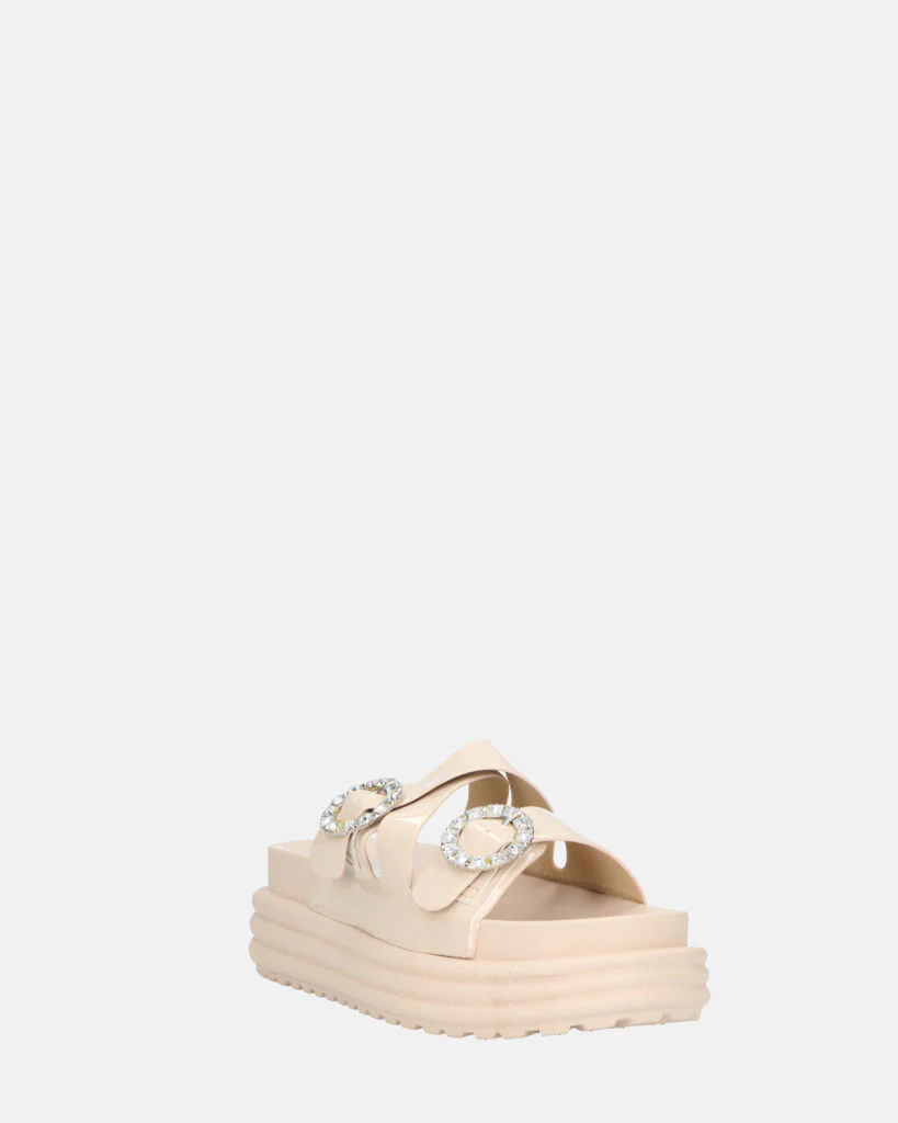 NIVI - sandali platform in glassy beige - Image 6
