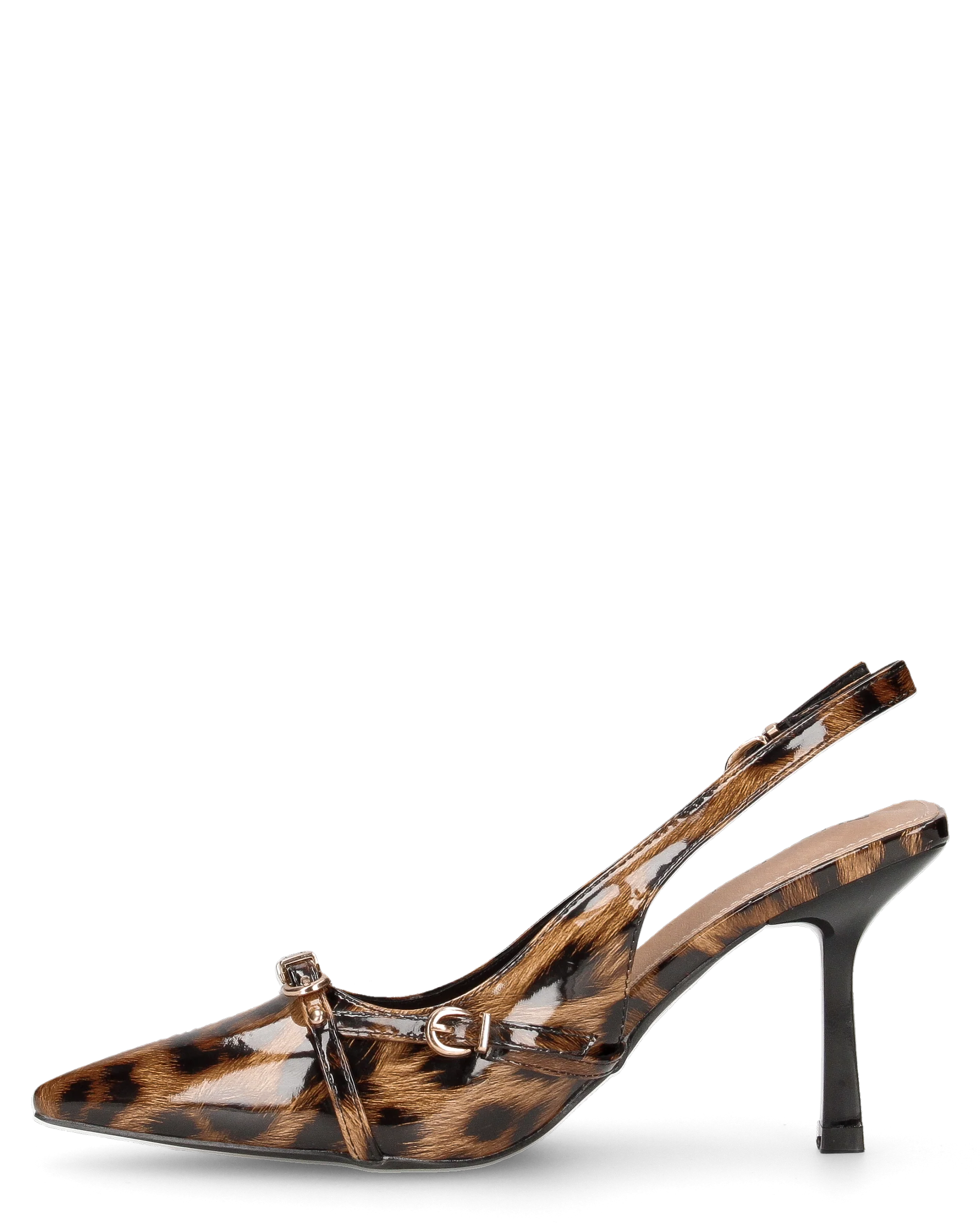 ODA - slingback a punta leopardate con fibbie e tacco a spillo - Image 3