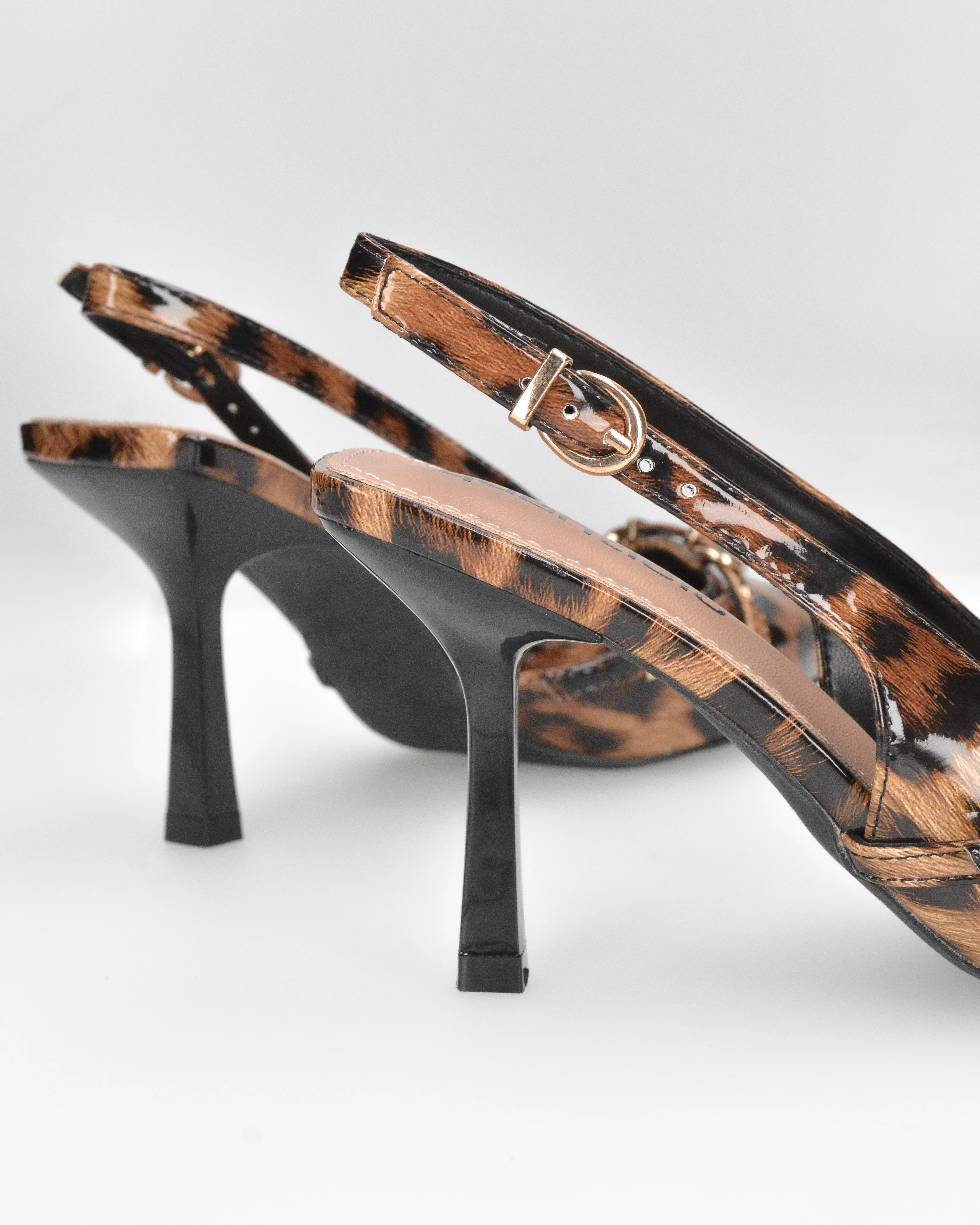 ODA - slingback a punta leopardate con fibbie e tacco a spillo - Image 6
