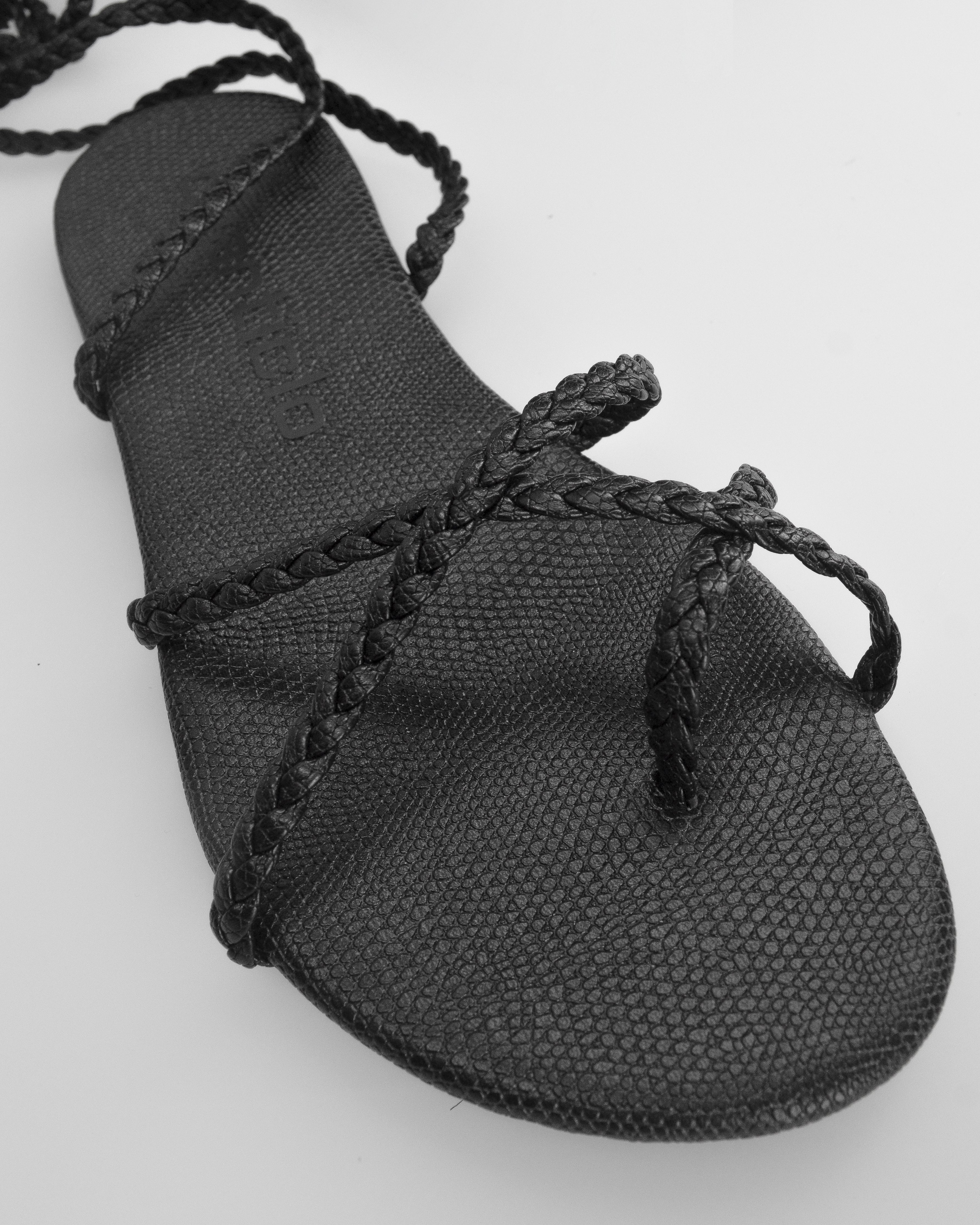 PAOLA - sandali flat con soletta in trama pitonata - Image 3