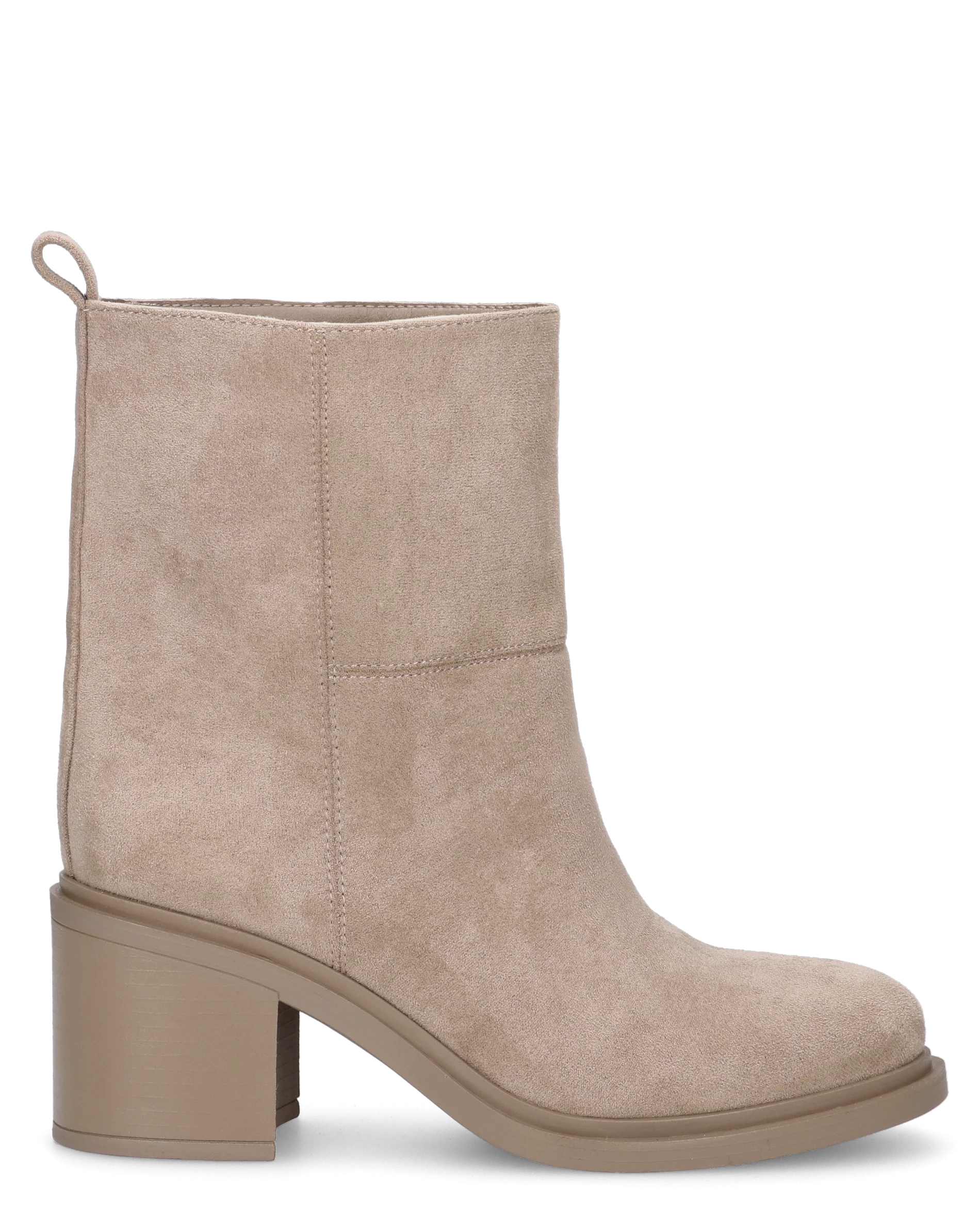 PENNY - stivaletto con tacco basso in camoscio khaki