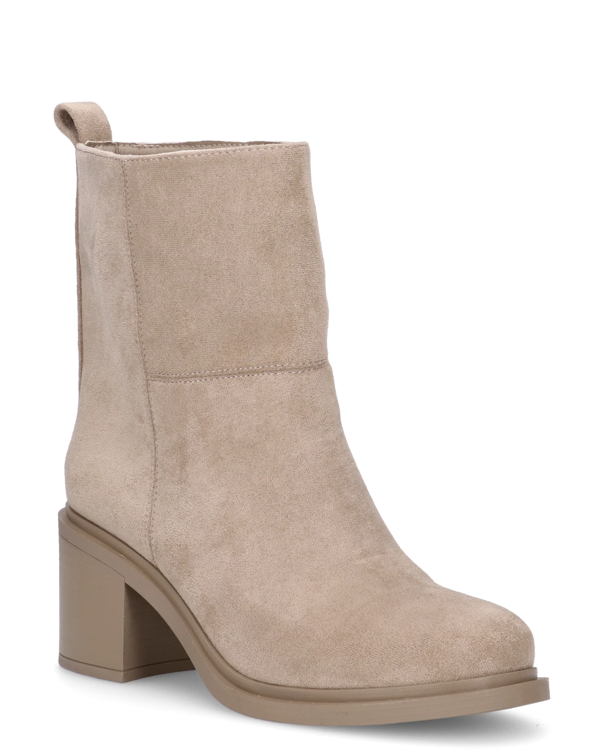 PENNY - stivaletto con tacco basso in camoscio khaki - Image 3