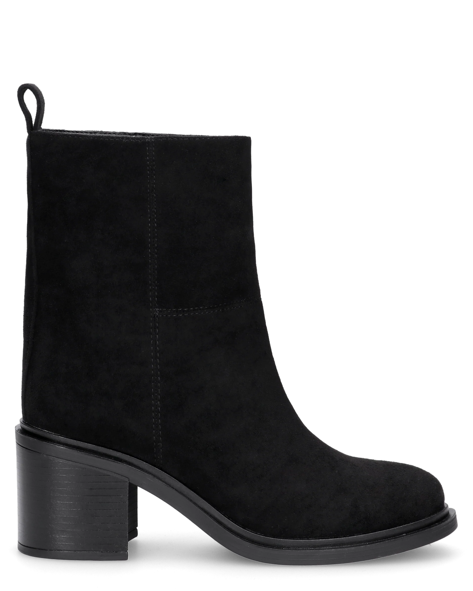 PENNY - stivaletto con tacco basso in camoscio nero