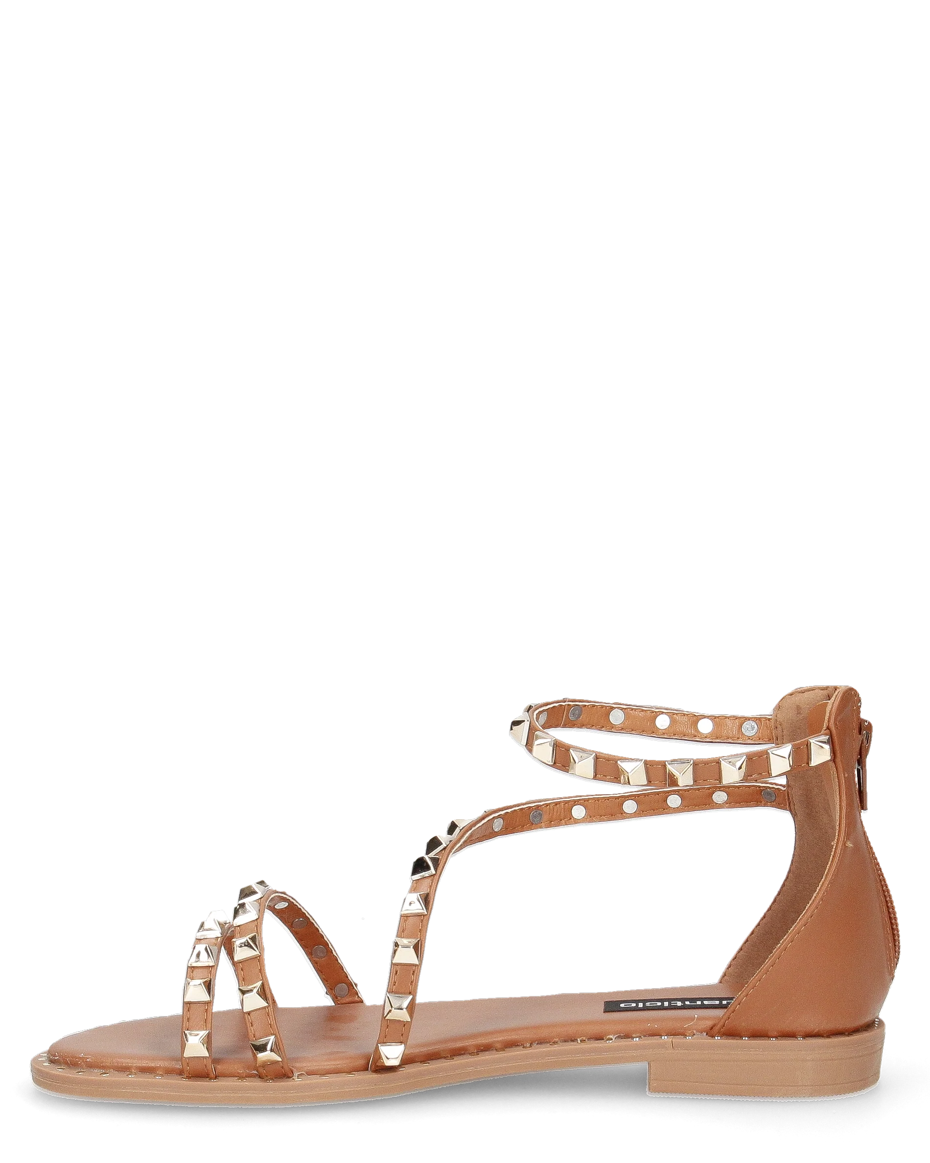 PERCY - sandali flat marroni con borchie metalliche - Image 6