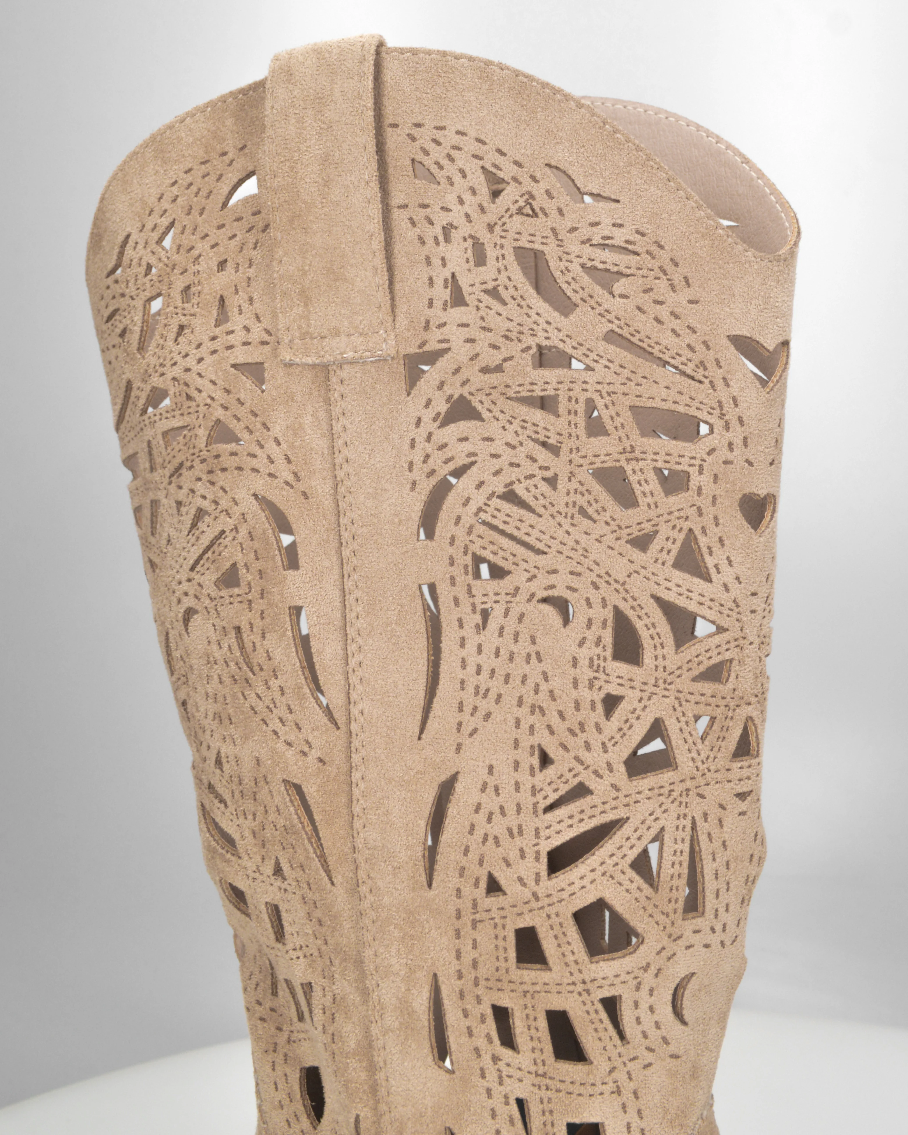 PORSHA - stivali khali alti con trama traforata decorativa - Image 3