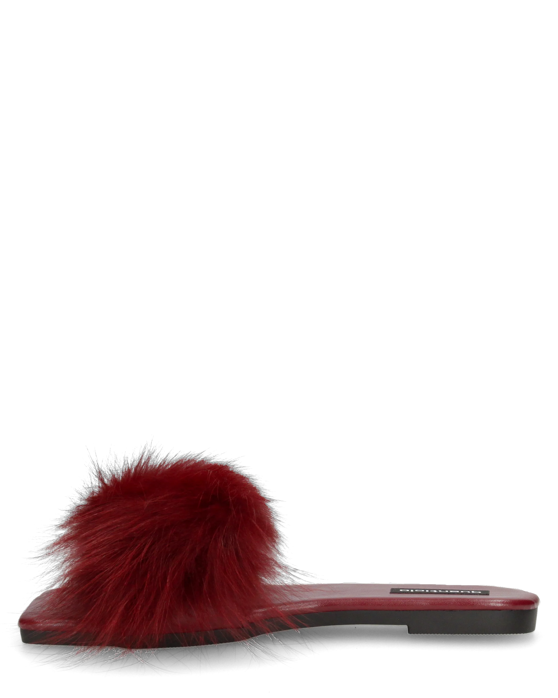 RACHEL - ciabattina con fascia di ecopelliccia bordeaux - Image 6
