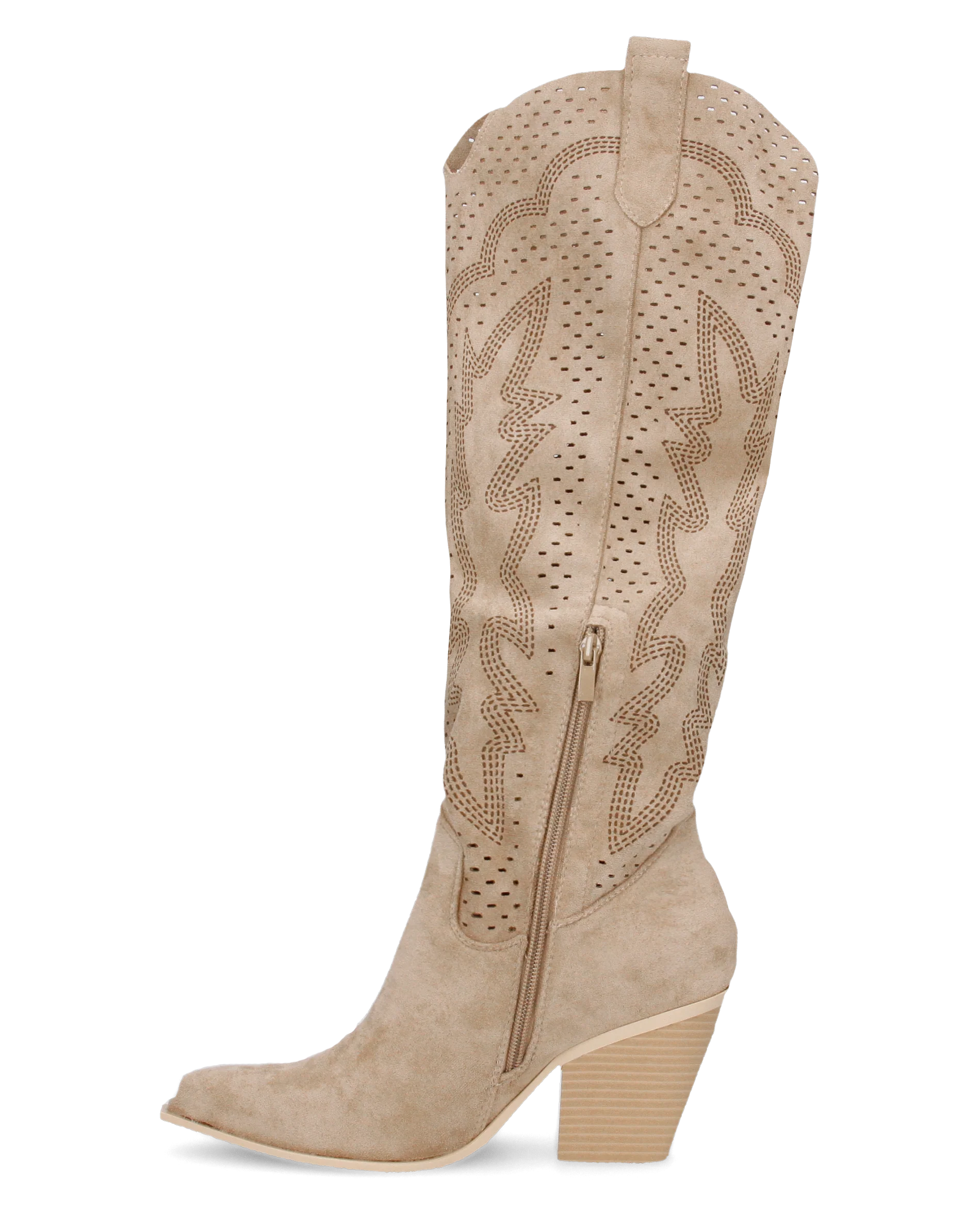 ROWEN - stivali alti in camoscio beige - Image 6