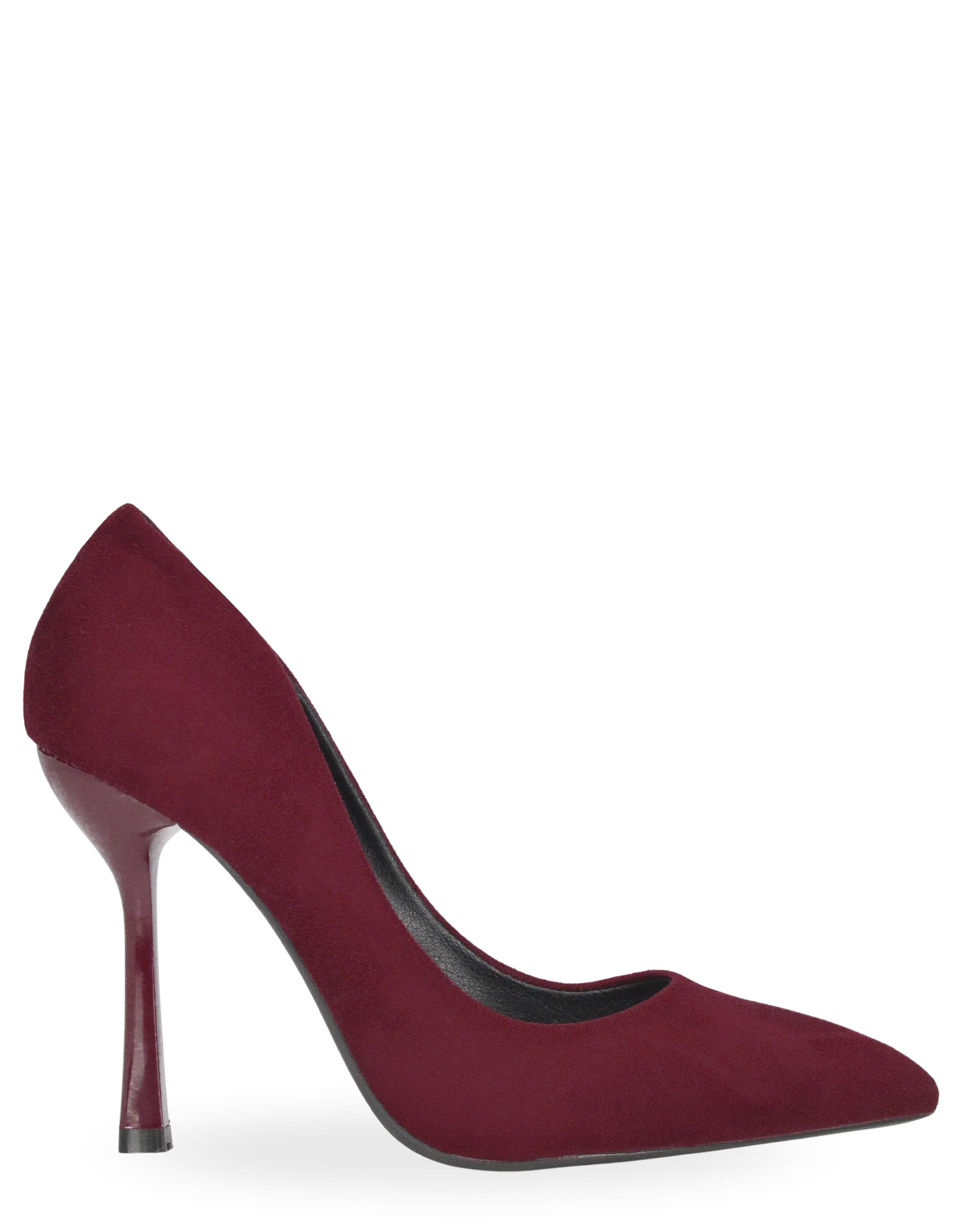 SAGE - décolleté nero in burgundy con tacco a spillo