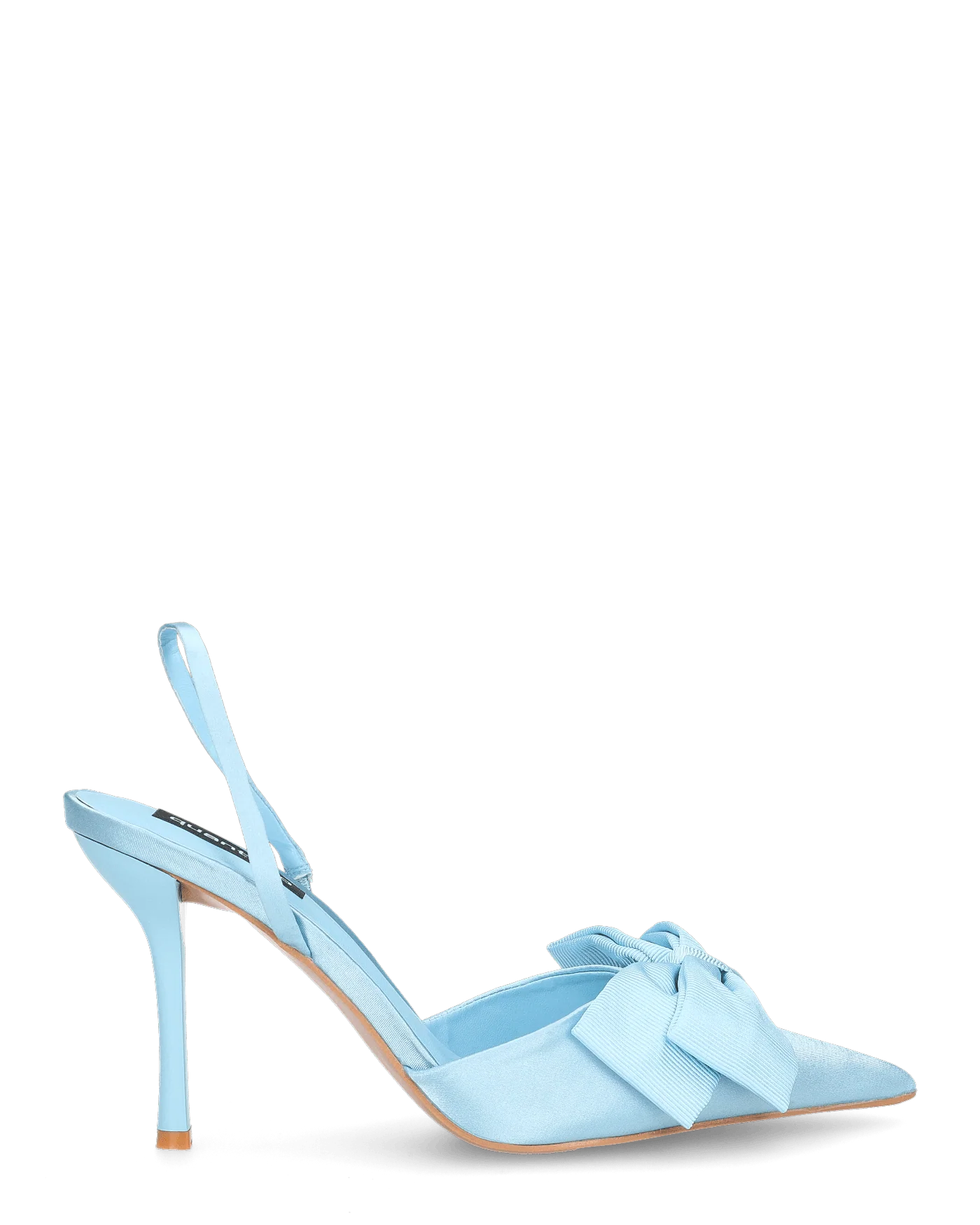 SILVY - decolette con tacco a spillo in azzurro con fiocco