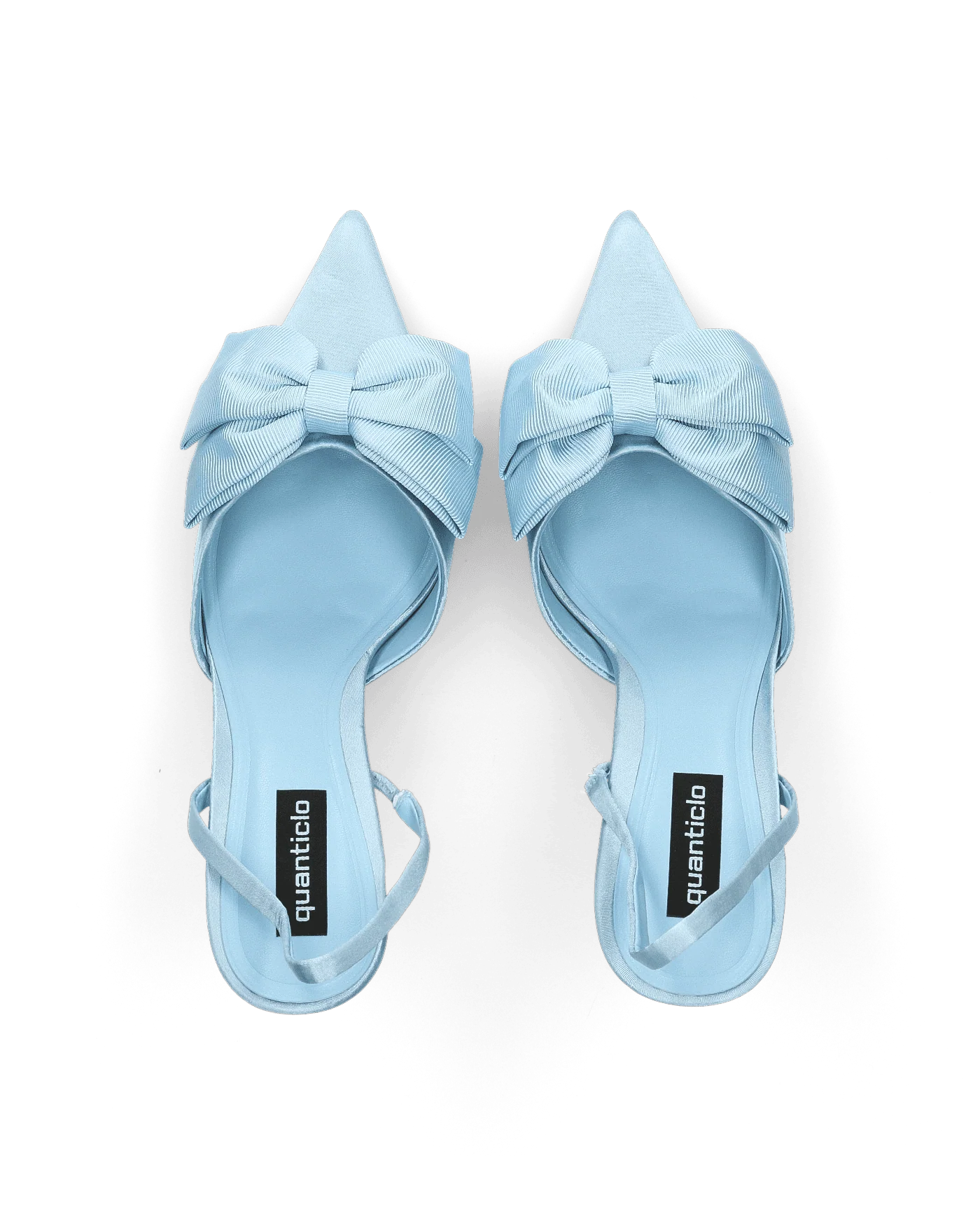SILVY - decolette con tacco a spillo in azzurro con fiocco - Image 2