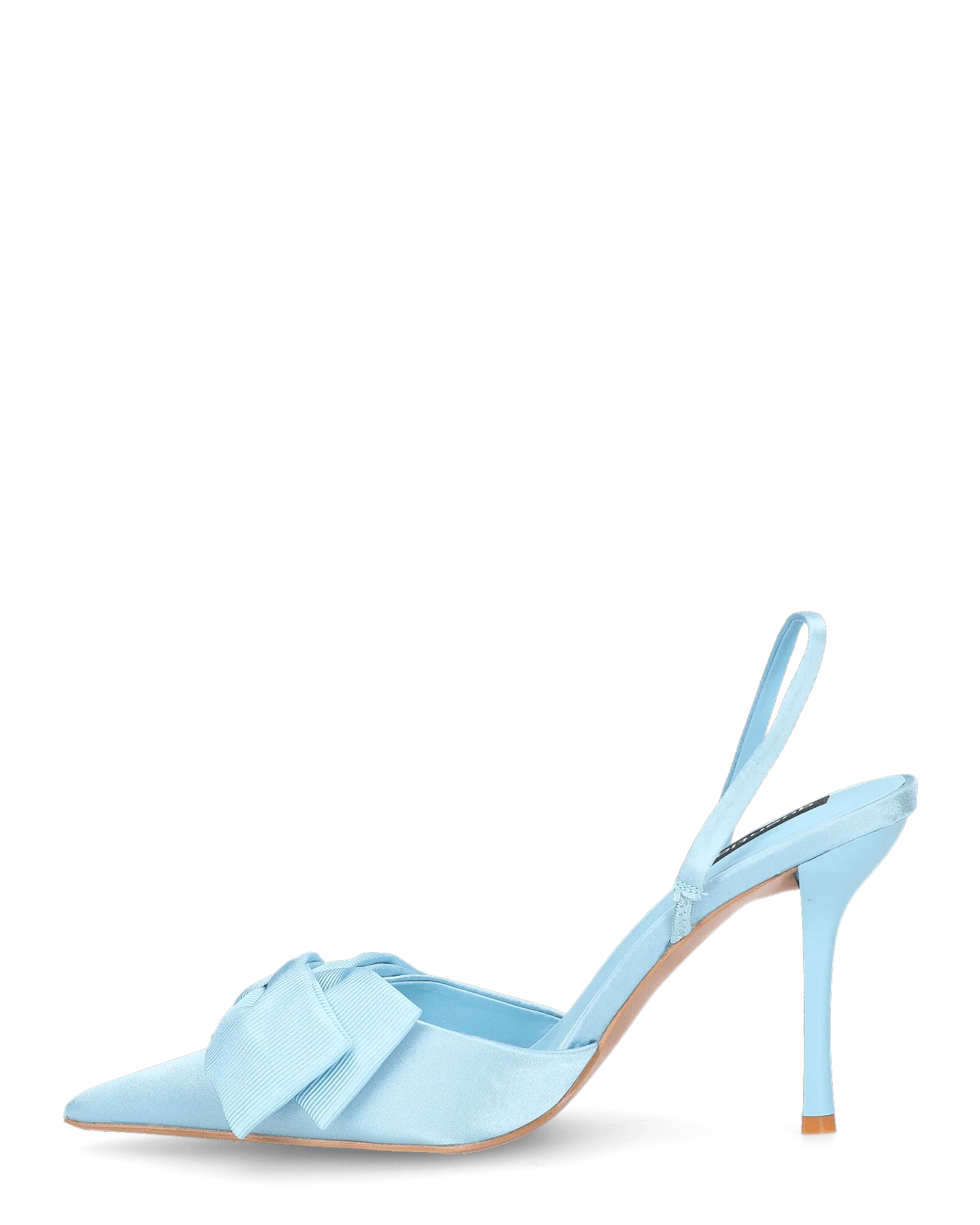 SILVY - decolette con tacco a spillo in azzurro con fiocco - Image 3