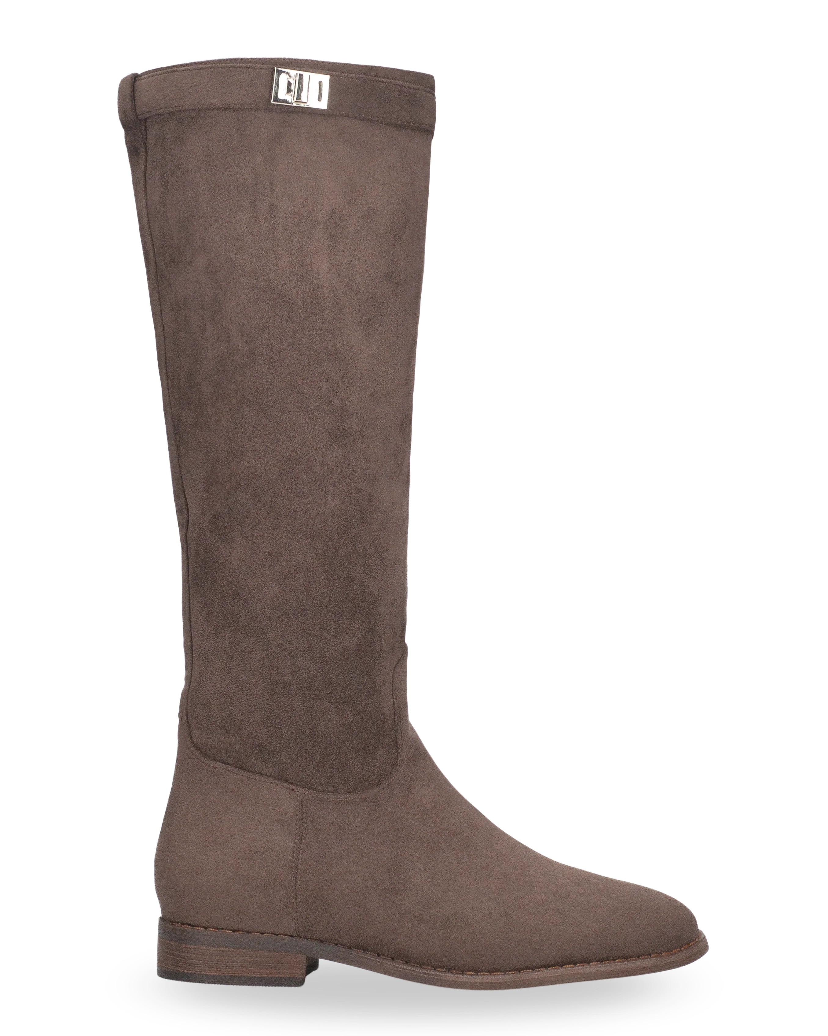 SIMIE - stivale alto in camoscio marrone imbottito all interno