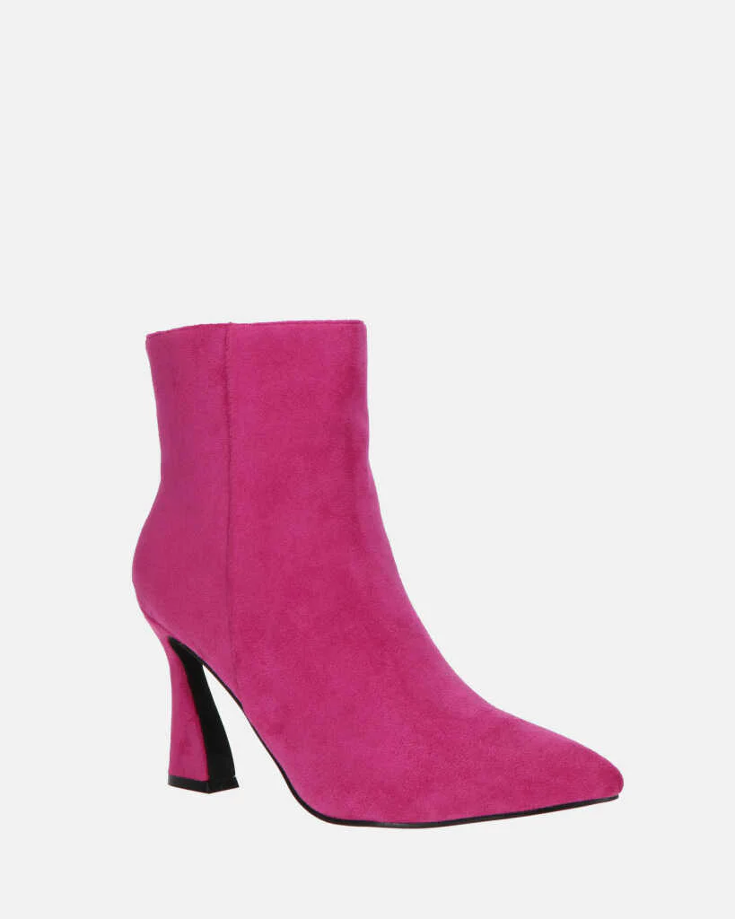 SMILLA - stivaletti in camoscio fucsia con cerniera - Image 4