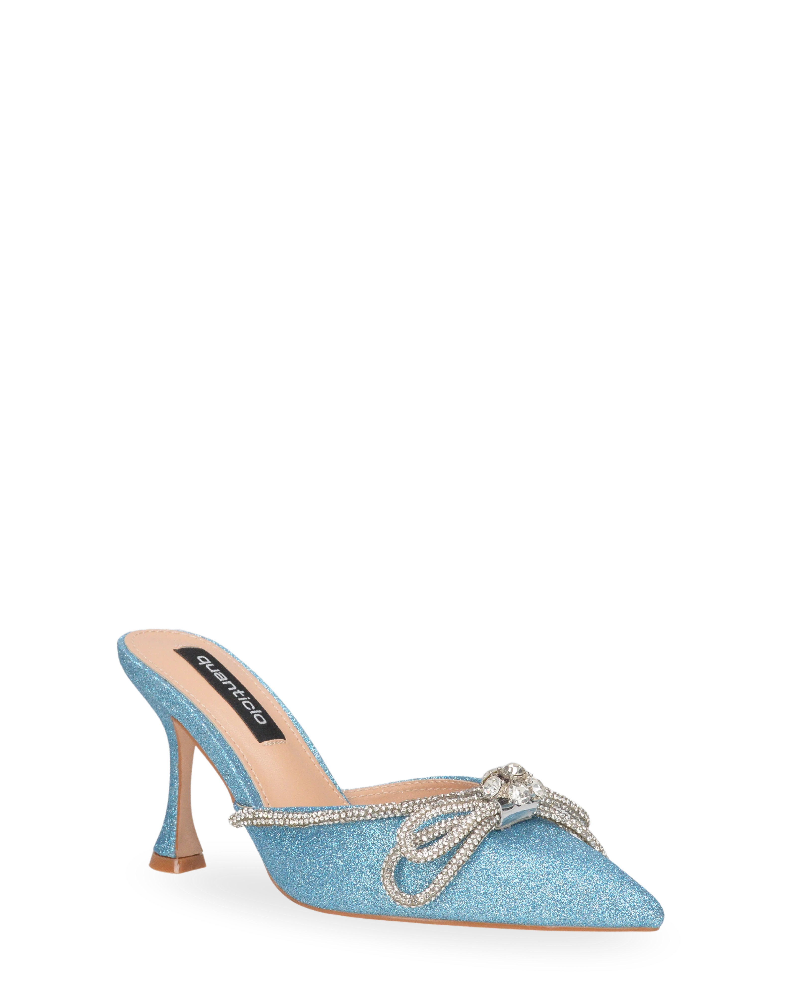 TABBY - décolleté in glitter azzurro con fiocco - Image 4