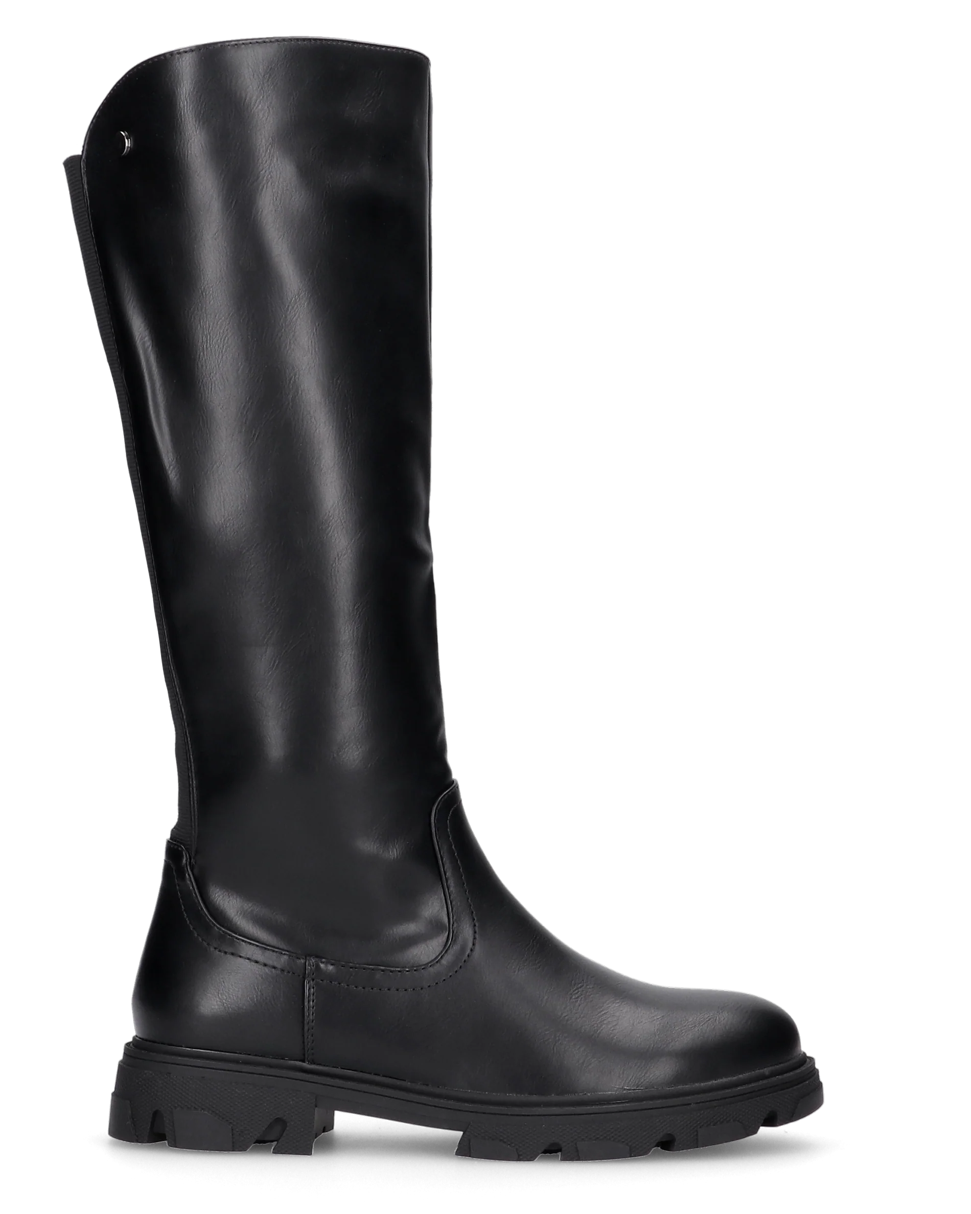 '+Size TONIA - stivale alto nero con tacco e banda posteriore elastica, linea taglie plus!