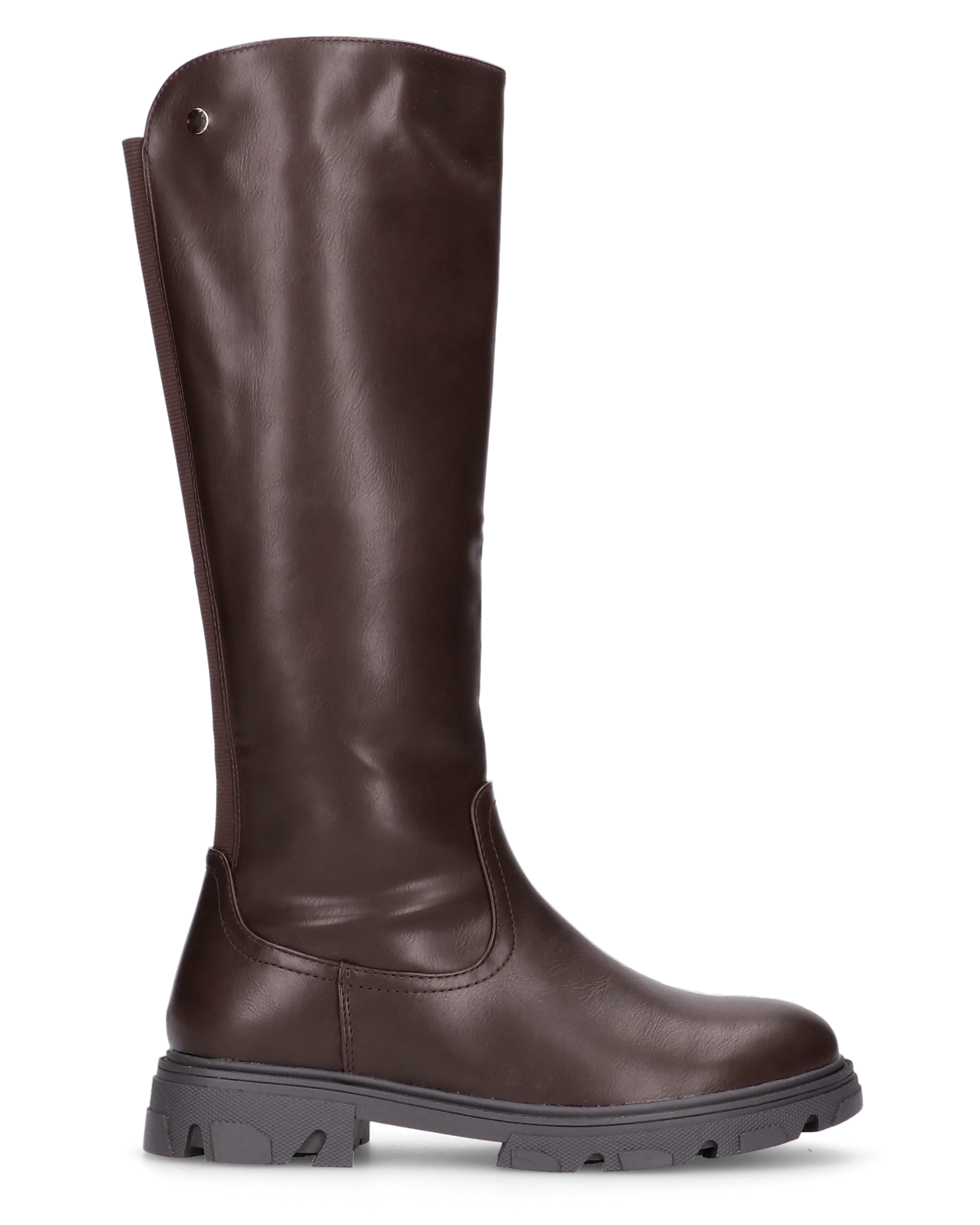 '+Size TONIA - stivale alto marrone con tacco e banda posteriore elastica, linea taglie plus!