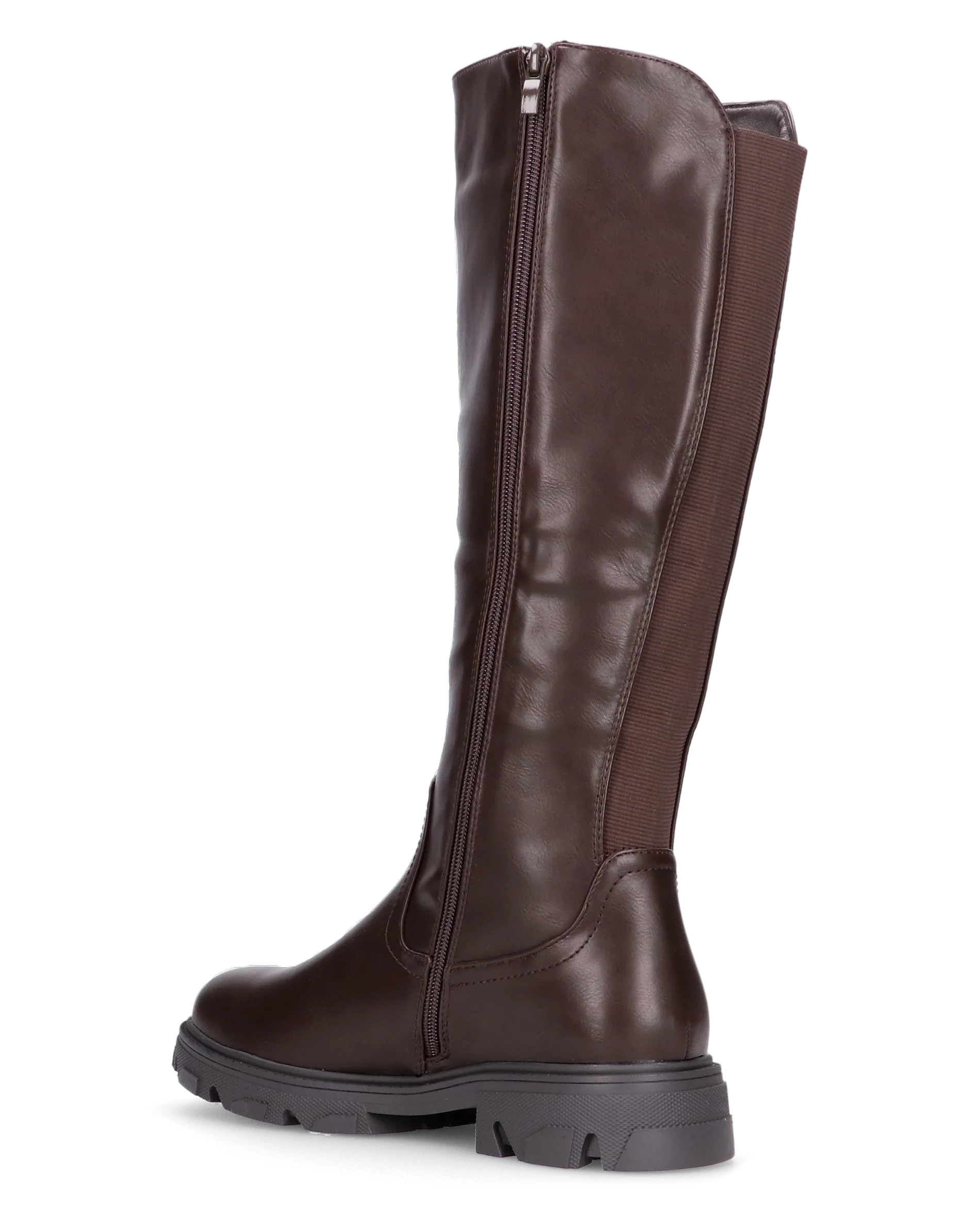 '+Size TONIA - stivale alto marrone con tacco e banda posteriore elastica, linea taglie plus! - Image 4
