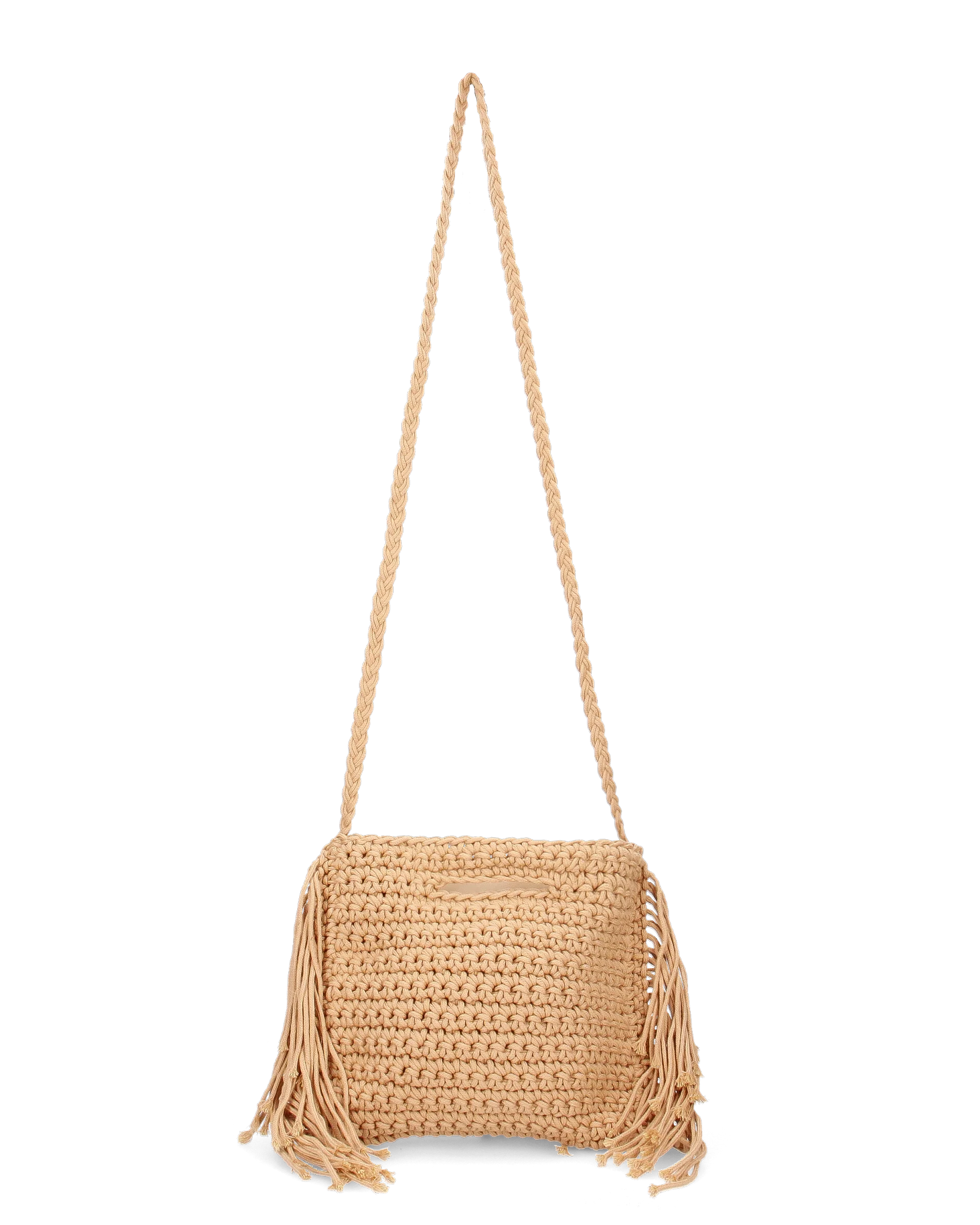 TRIXIE - borsa beige con tracolla e tessuto intrecciato - Image 2
