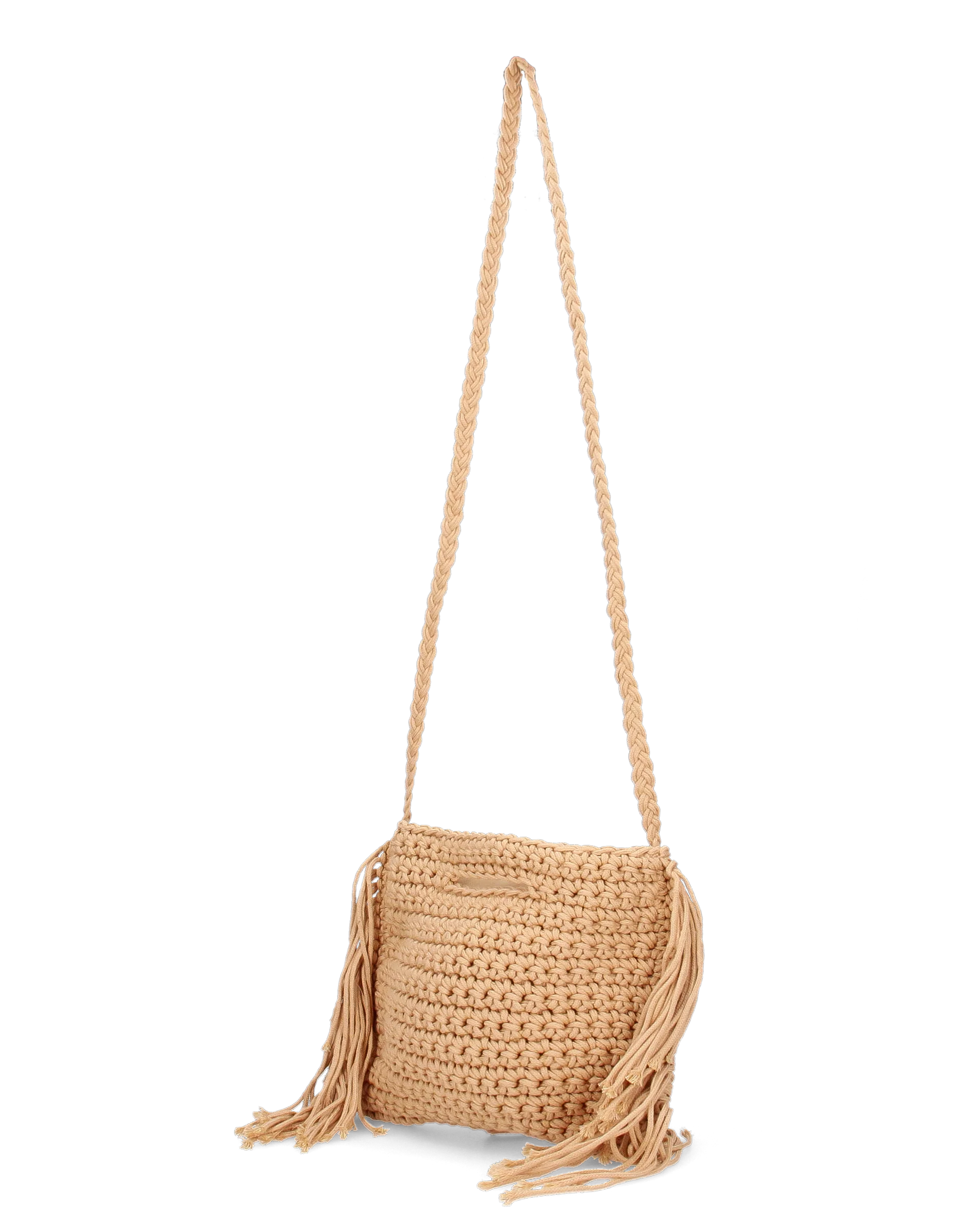 TRIXIE - borsa beige con tracolla e tessuto intrecciato - Image 3