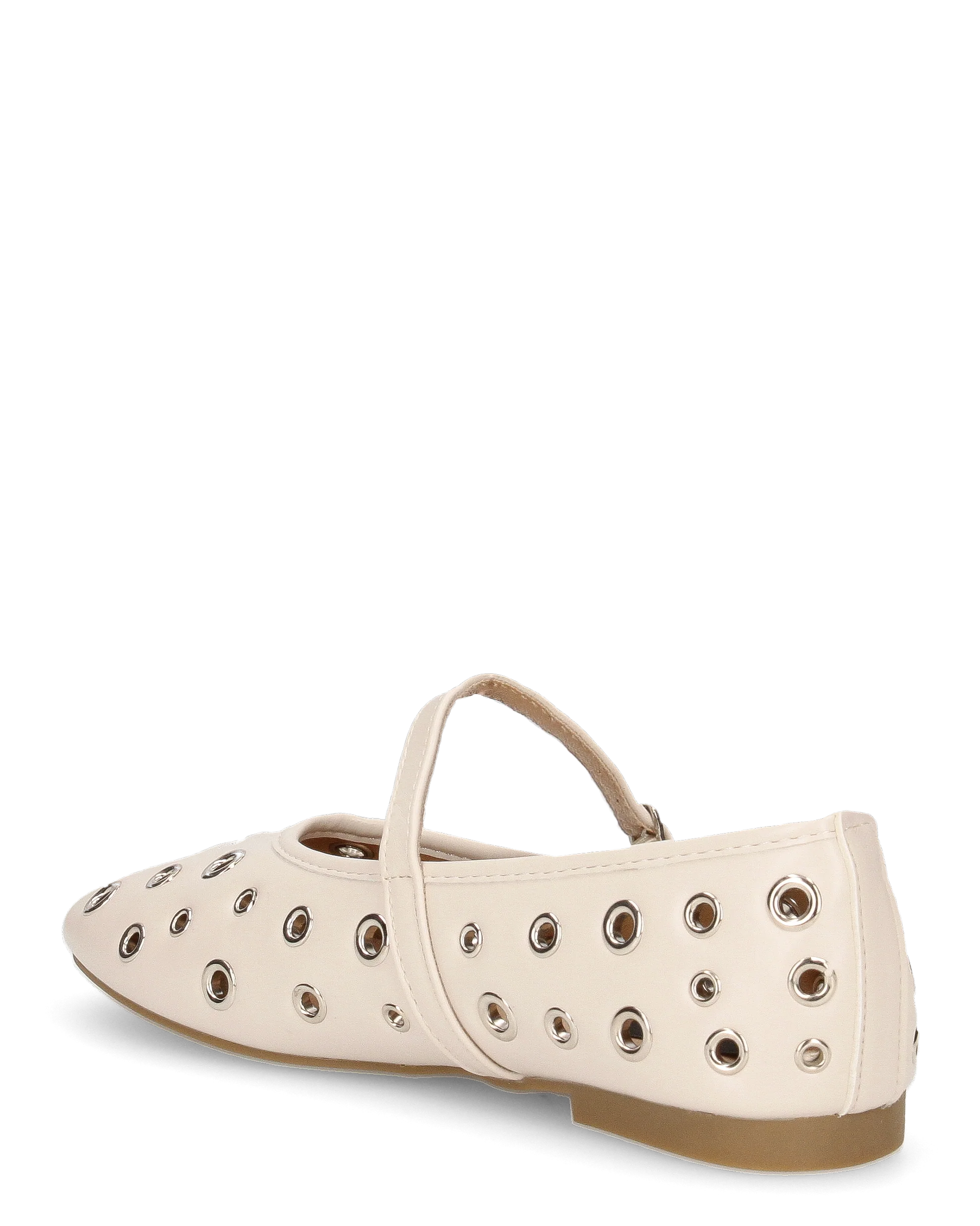 VANA - ballerine beige con occhielli metallici e soletta beige - Image 6