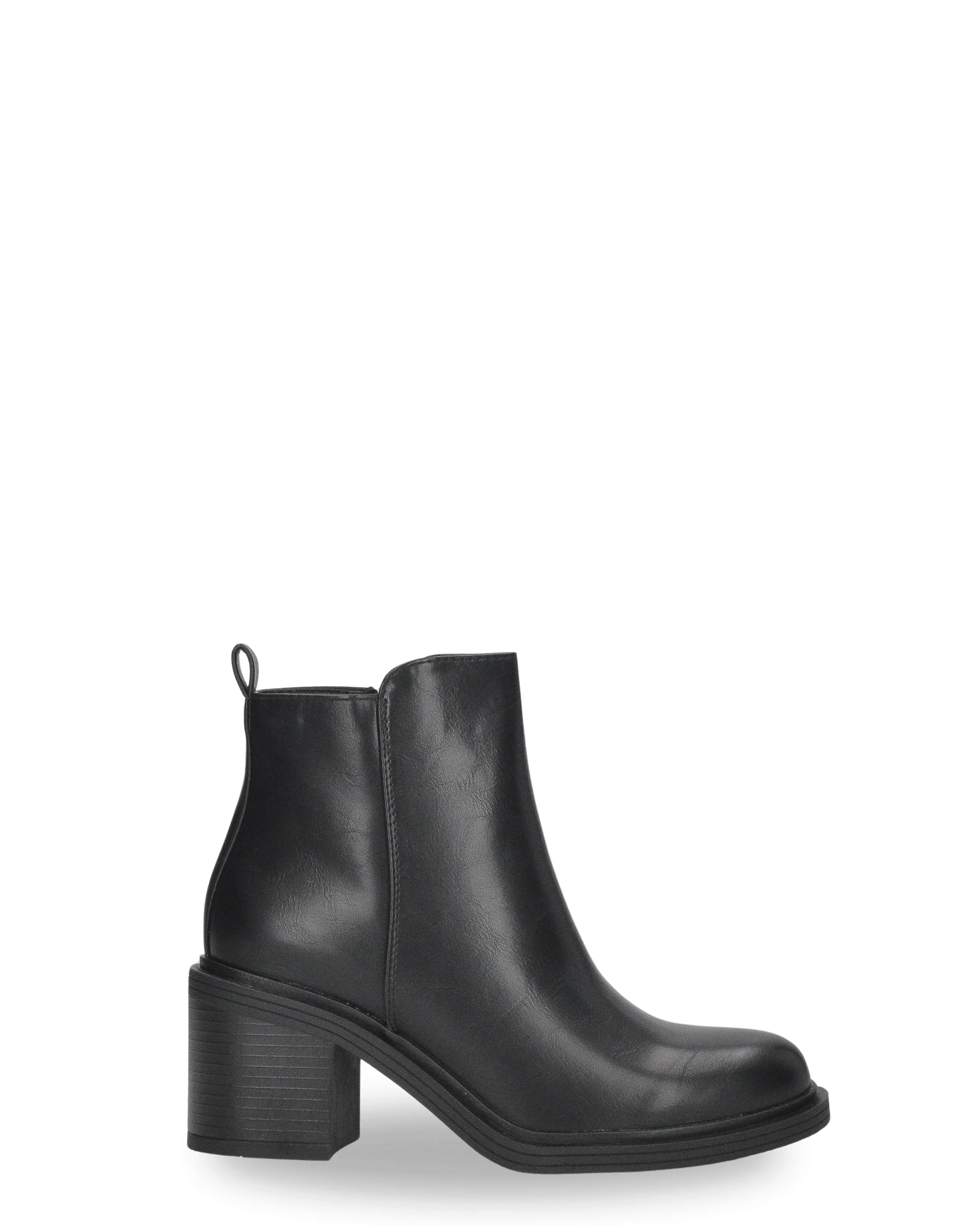 VANNY - Stivale 2 in 1 in ecopelle nera: da stivale alto a stivaletto con un semplice gesto