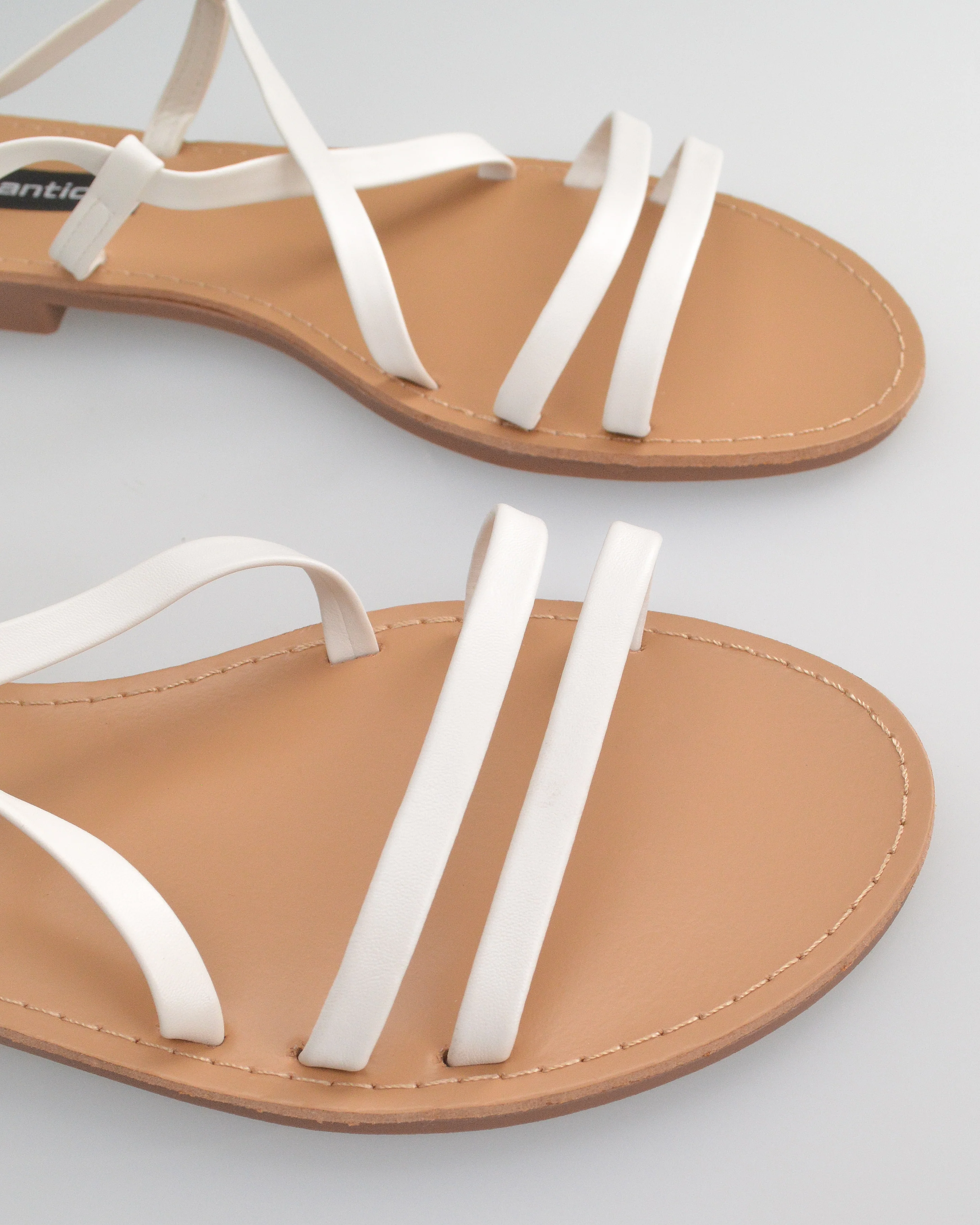 VERIDA - sandali lace-up in simil pelle bianca - Image 3