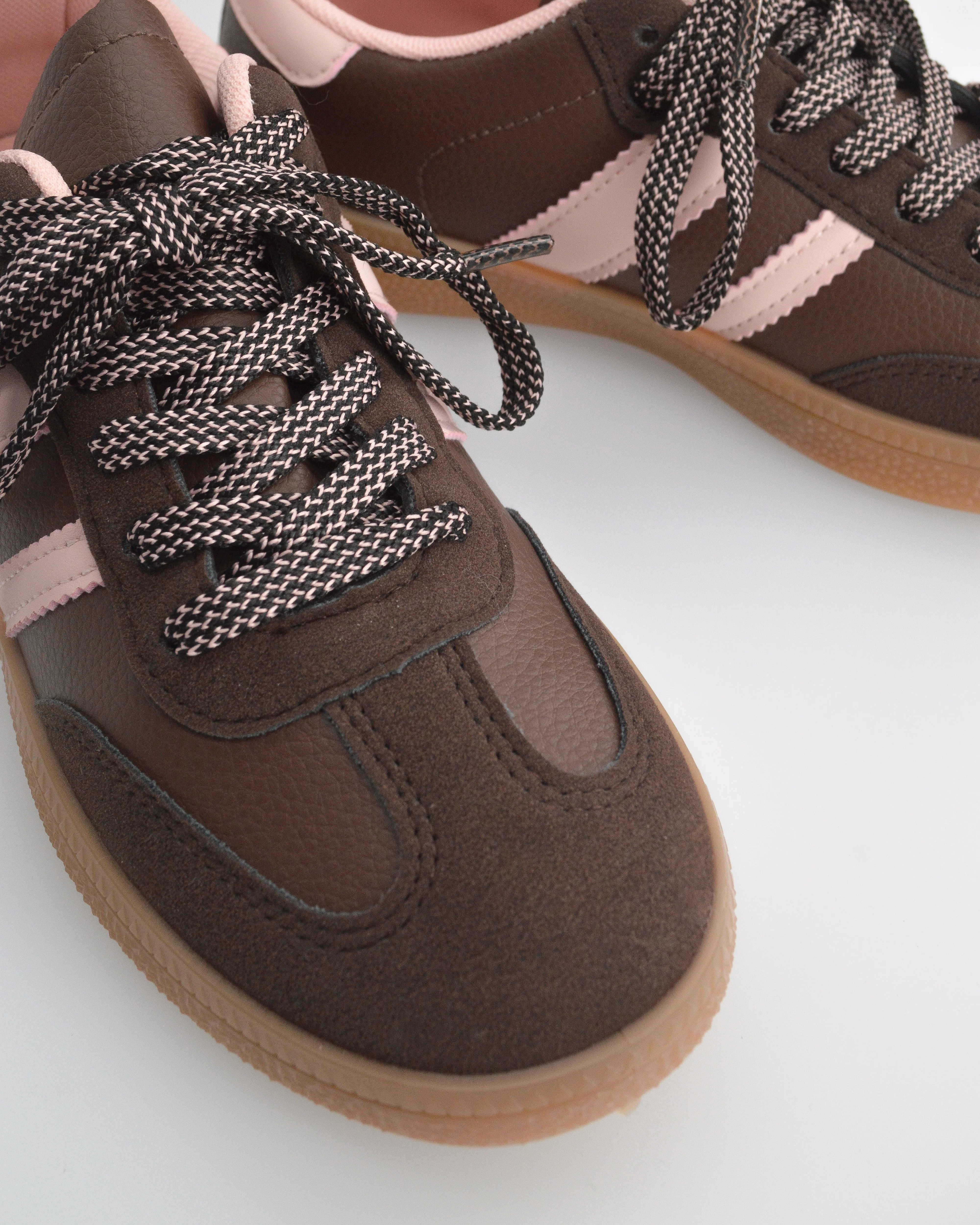 WILLOW - sneakers marroni con dettagli rosa - Image 3