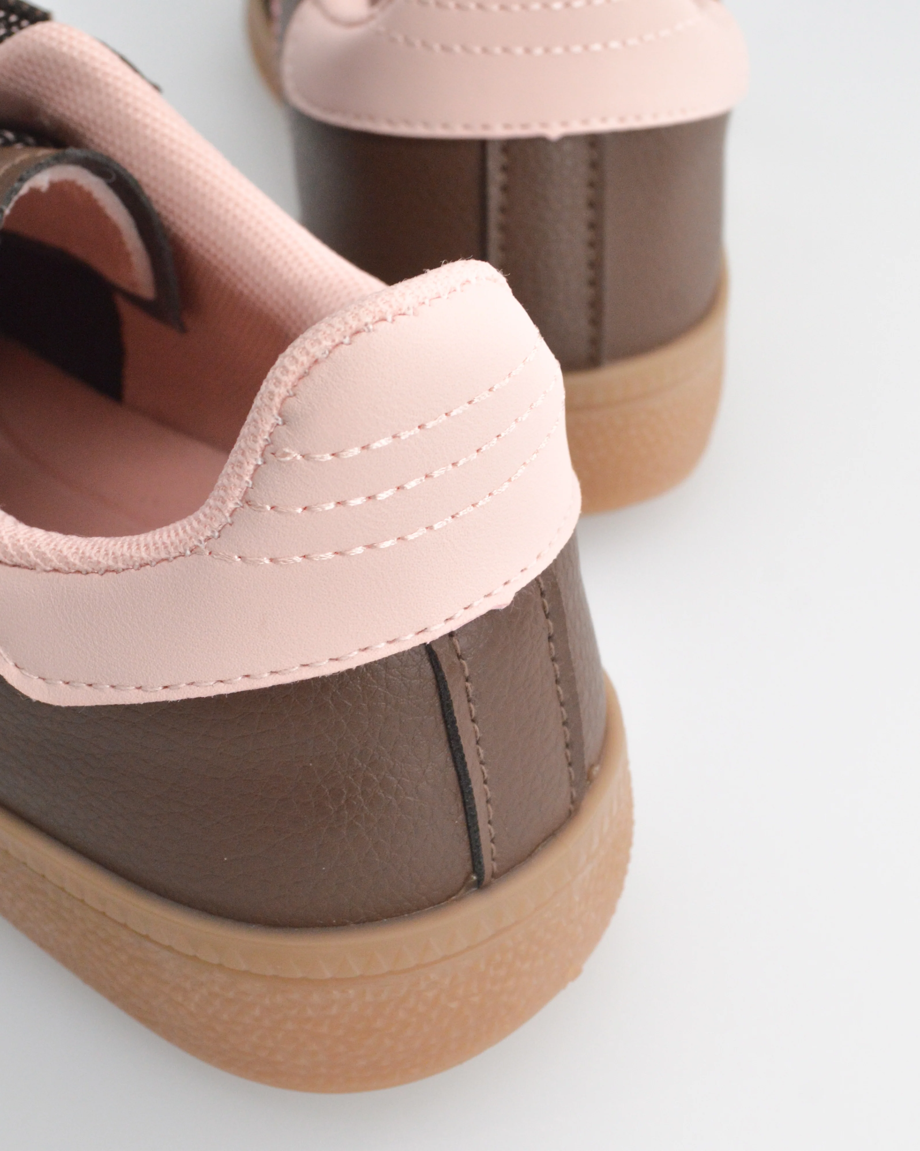 WILLOW - sneakers marroni con dettagli rosa - Image 4