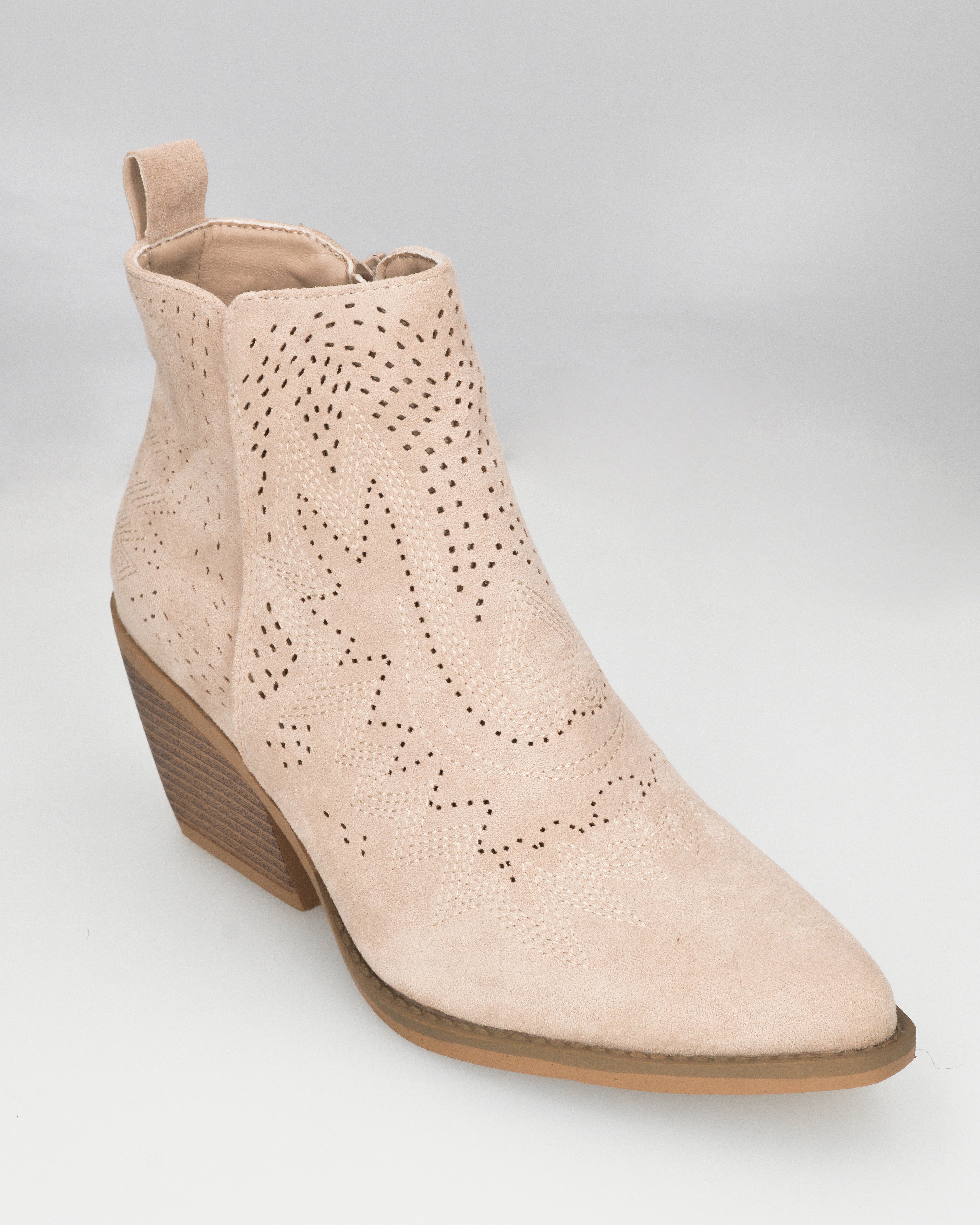 YARYNA - stivaletti camperos beige alla caviglia effetto traforato - Image 6