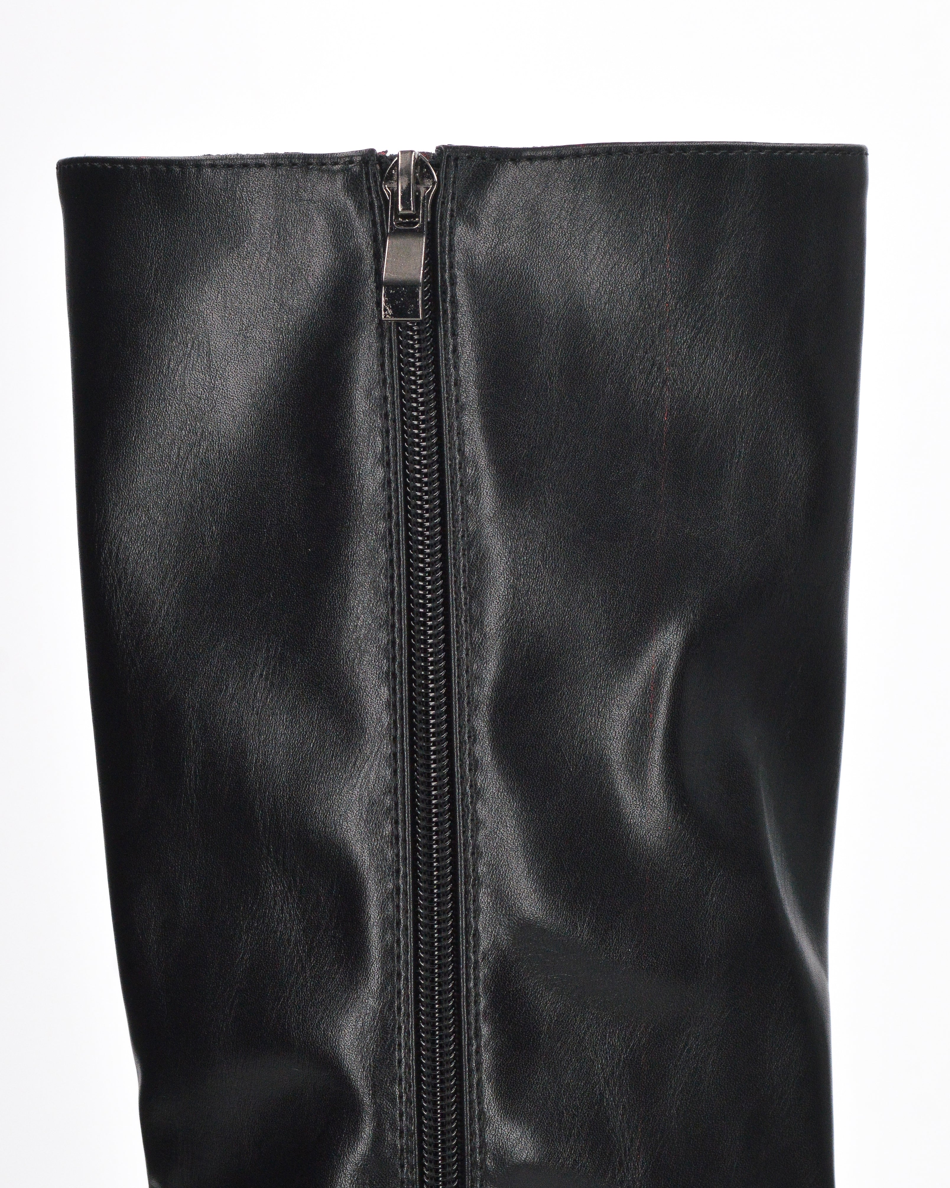 ZOFIA - Stivale alto sotto al ginocchio in ecopelle nero con tacco stiletto - Image 4